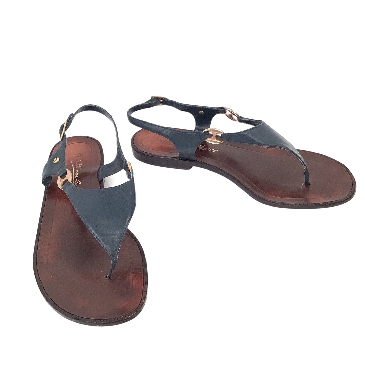 Aigner Flat Navy Sandals