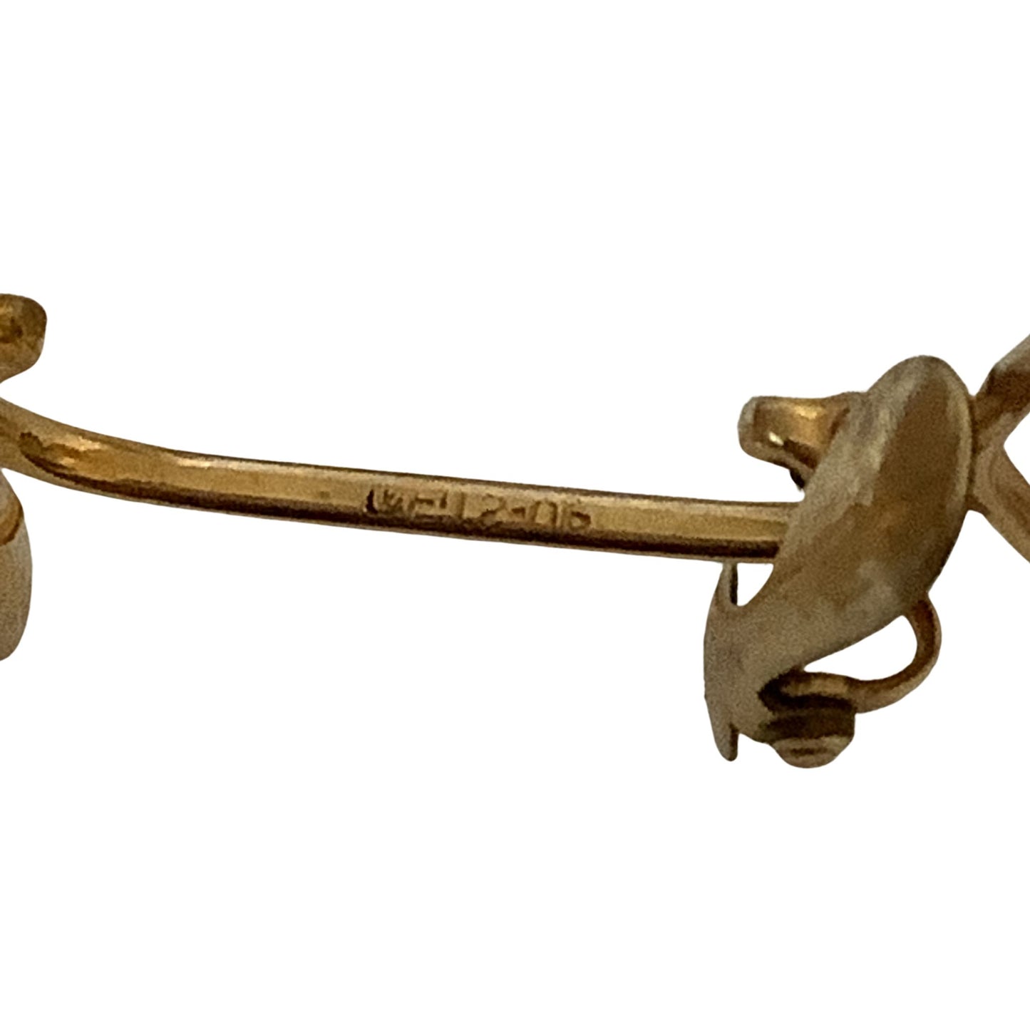 Antique 1920s Eyeglasses Frames Gold Filled Marks Close-up