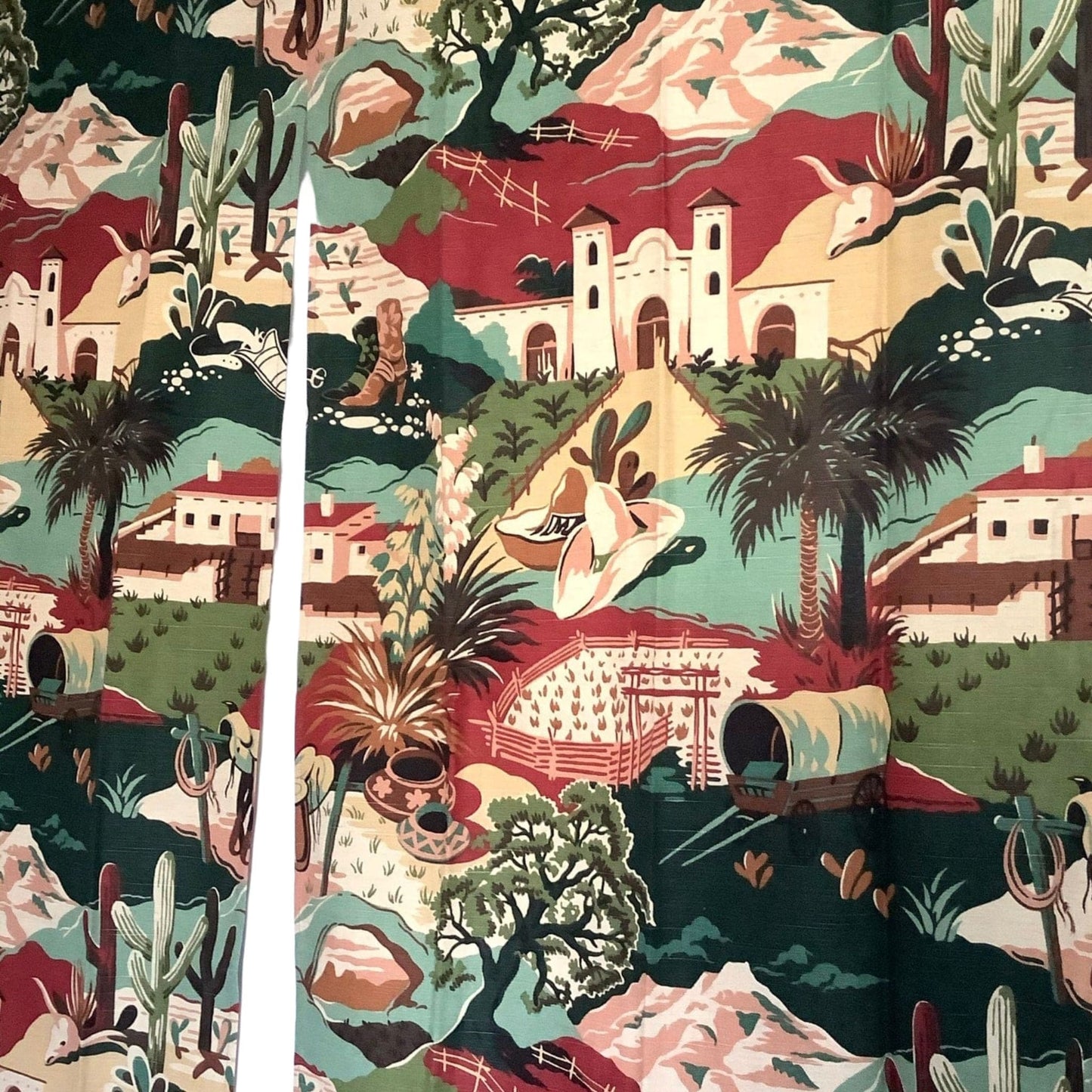 Barkcloth Curtains 1950s