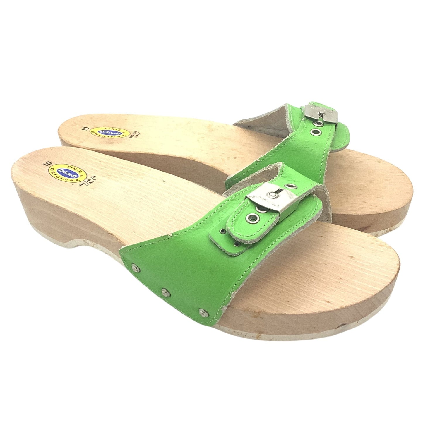 Dr Scholl's Green Sandals - Vintage 1990s Made in Italy