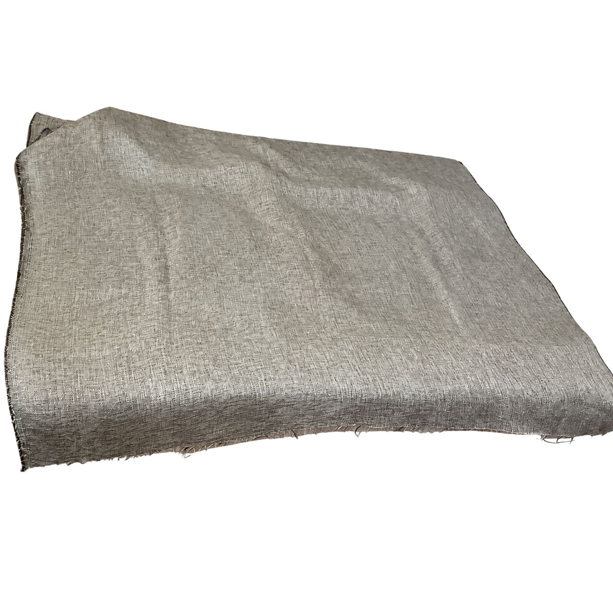 Metallic Gray Fabric Remnant Y2K