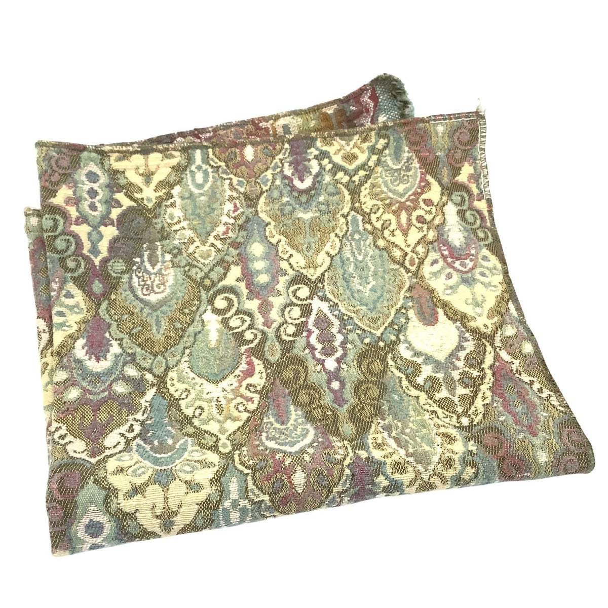 Green Brocade Fabric Sample