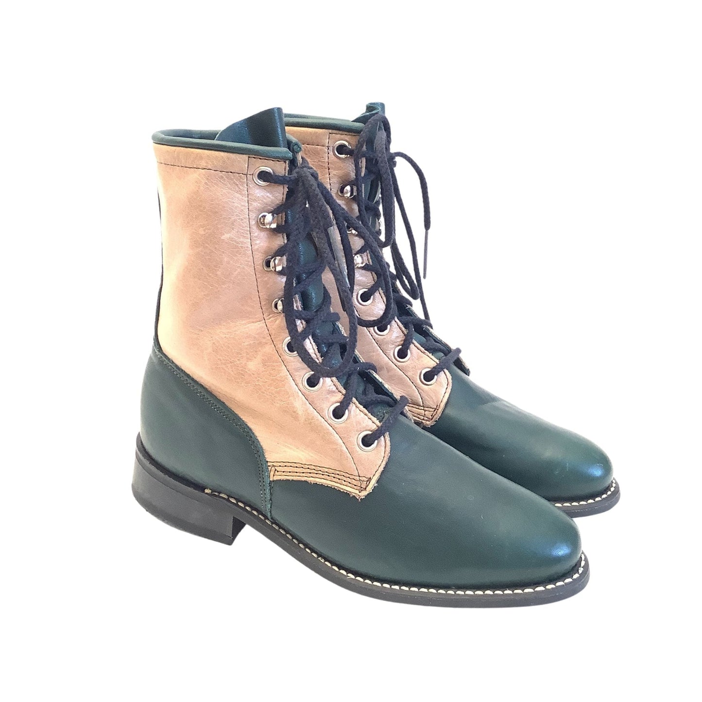 Laced Flat Ankle Boots