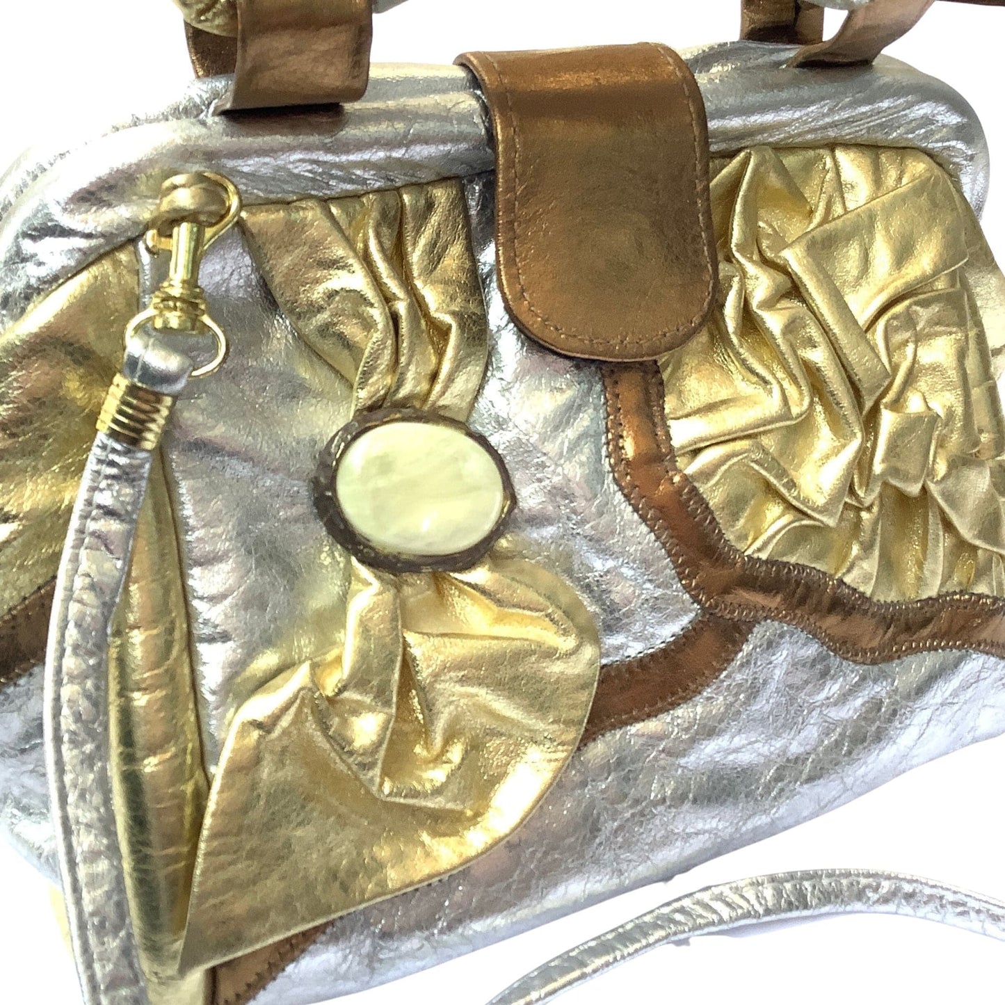 Metallic Patchwork Bag