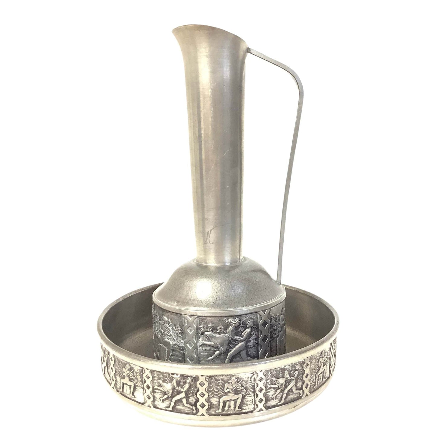 Pewter Vase Bowl Set