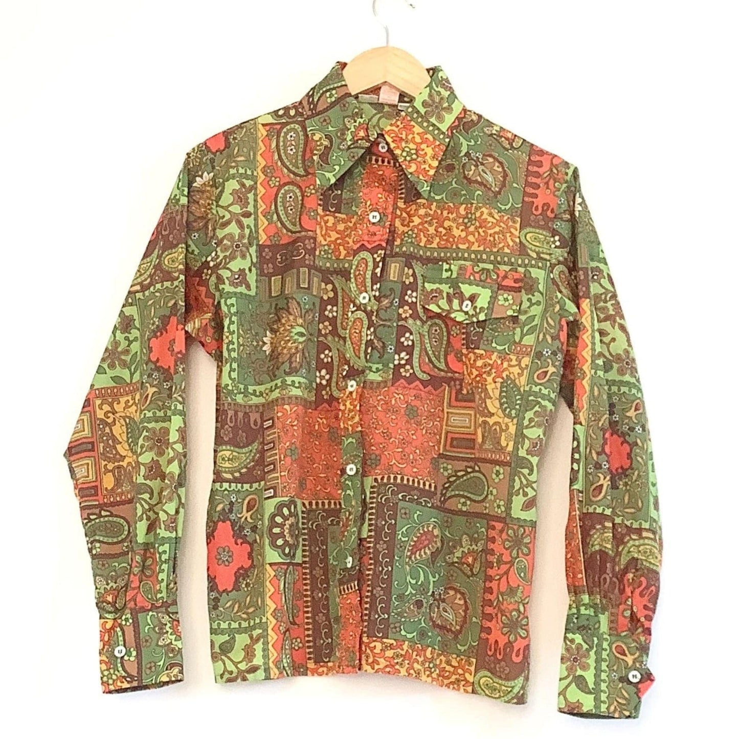 Vintage Wild Print Scandia Shirt - 1980s Fashion