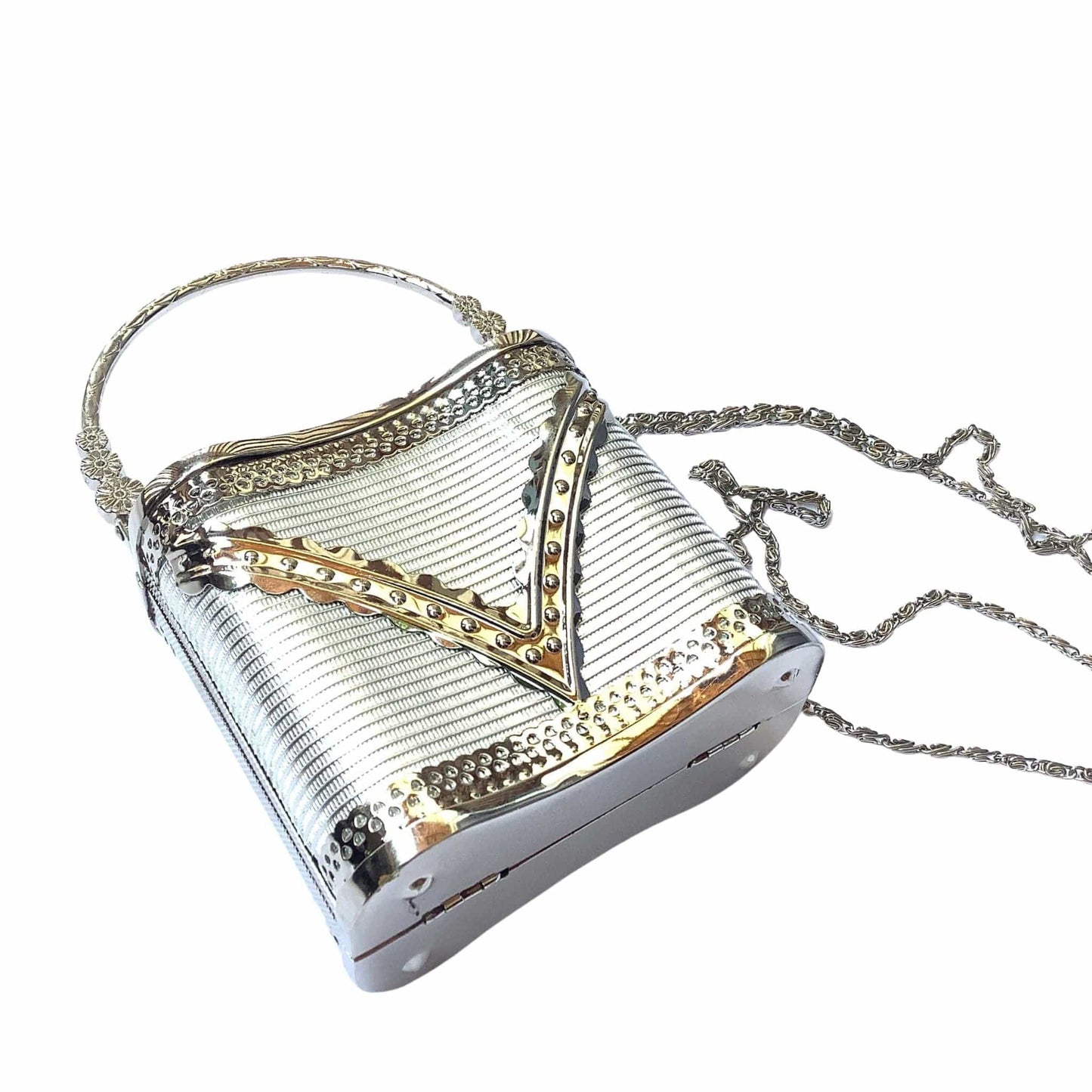 Silver Metal Handbag