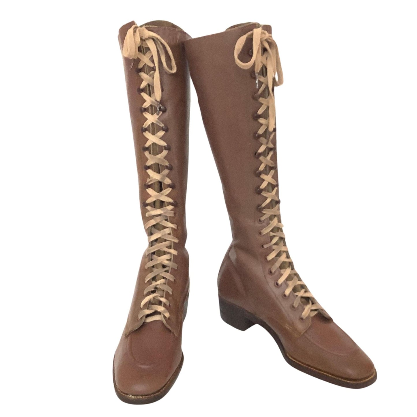 Victorian Laced Flat Boots