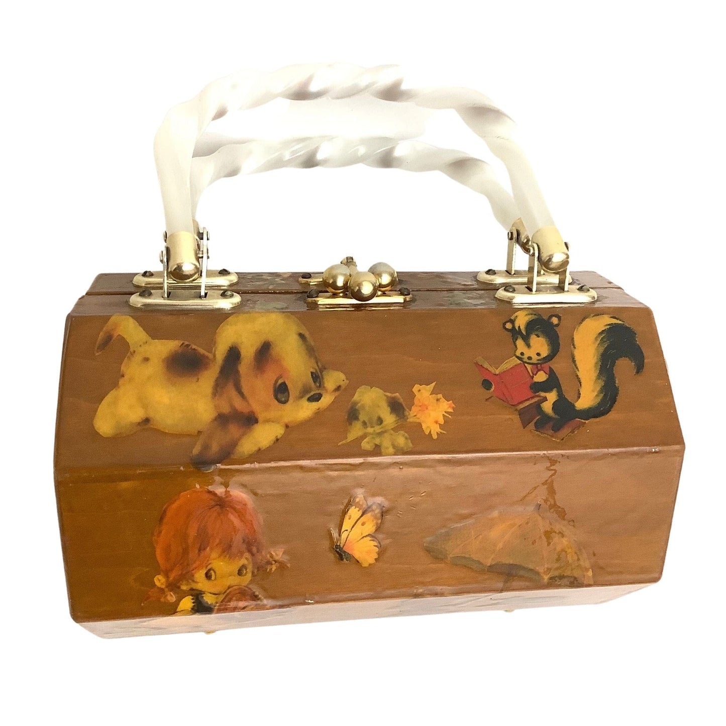 Vintage Cartoons Box Bag