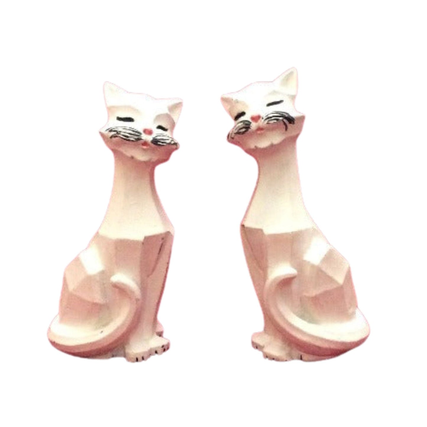Vintage Cubist Cat Figurines