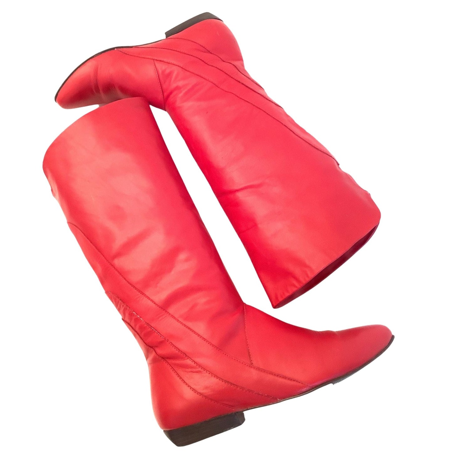 Vintage Red Leather Boots