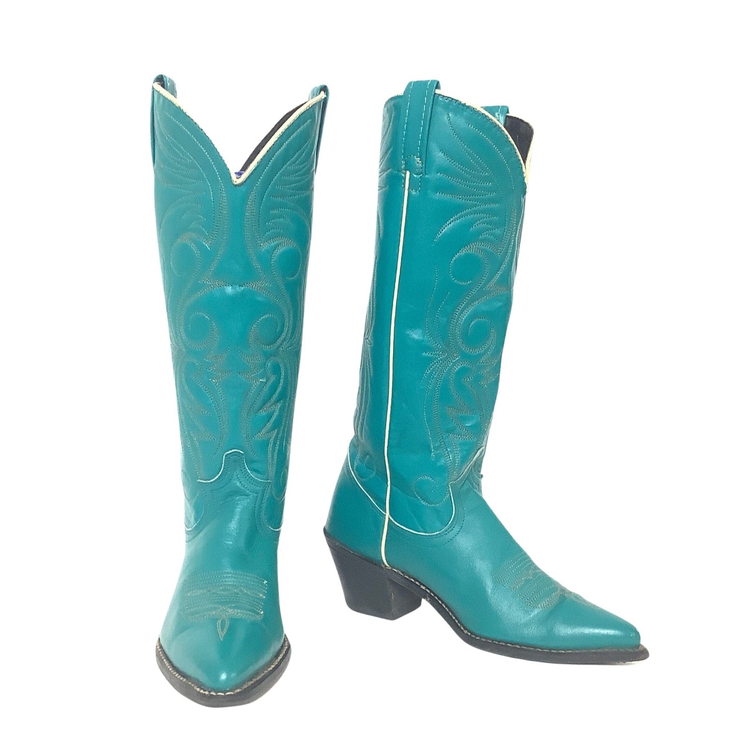 Vintage Teal Cowboy Boots