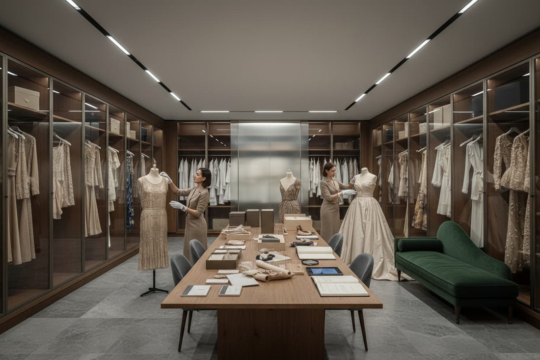 Fashion Curators Evaluating Clothes