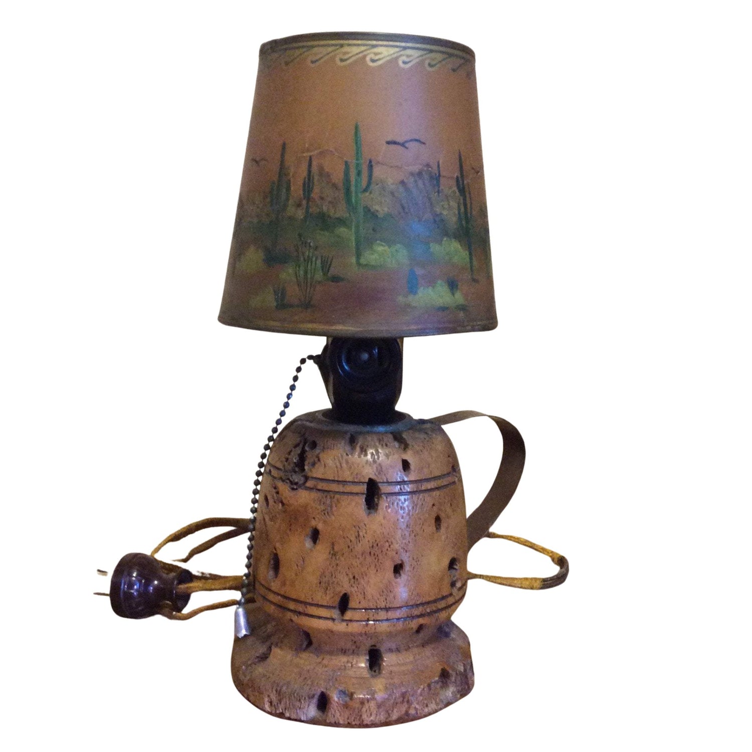 Vintage Cholla Cactus Lamp 