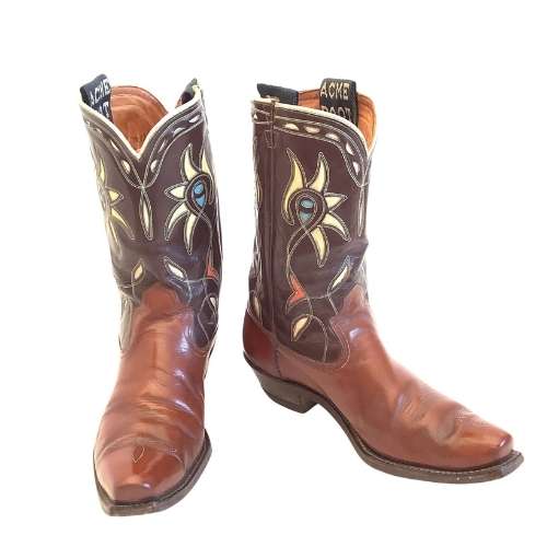 Men's Inlay Leather 1950s Boots