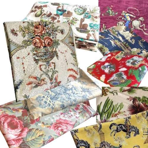 Vintage Sewing Fabrics Ensemble