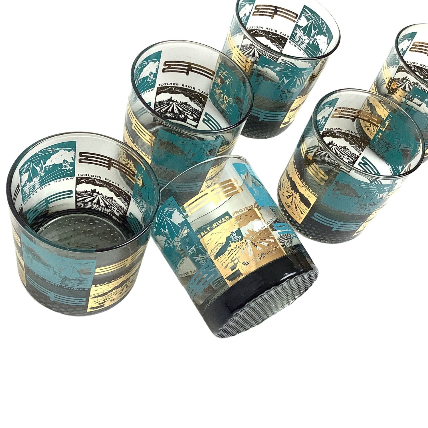 Vintage 1950s on the rocks glasses