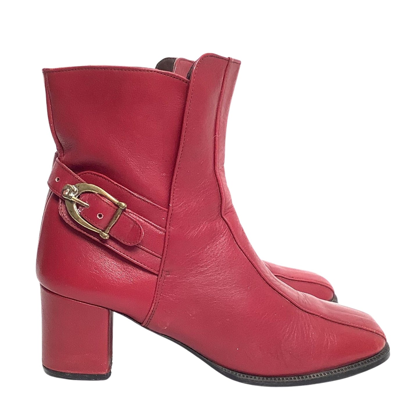 Etienne Aigner Buckle Ankle Boots 1990s
