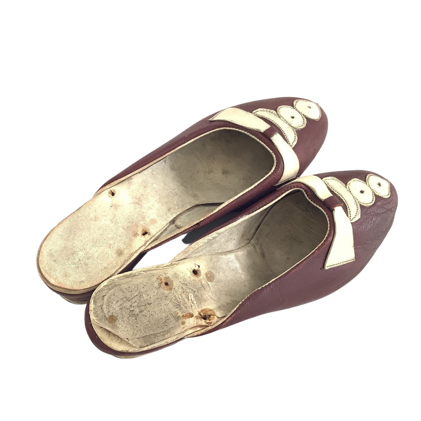 1920s Slip on Shoes 7 / Multi / Vintage 1920s