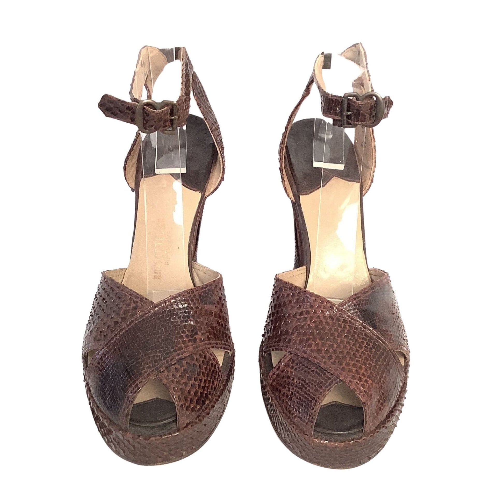1930s Bonwit Teller Heels 7.5 / Brown / Vintage 1930s