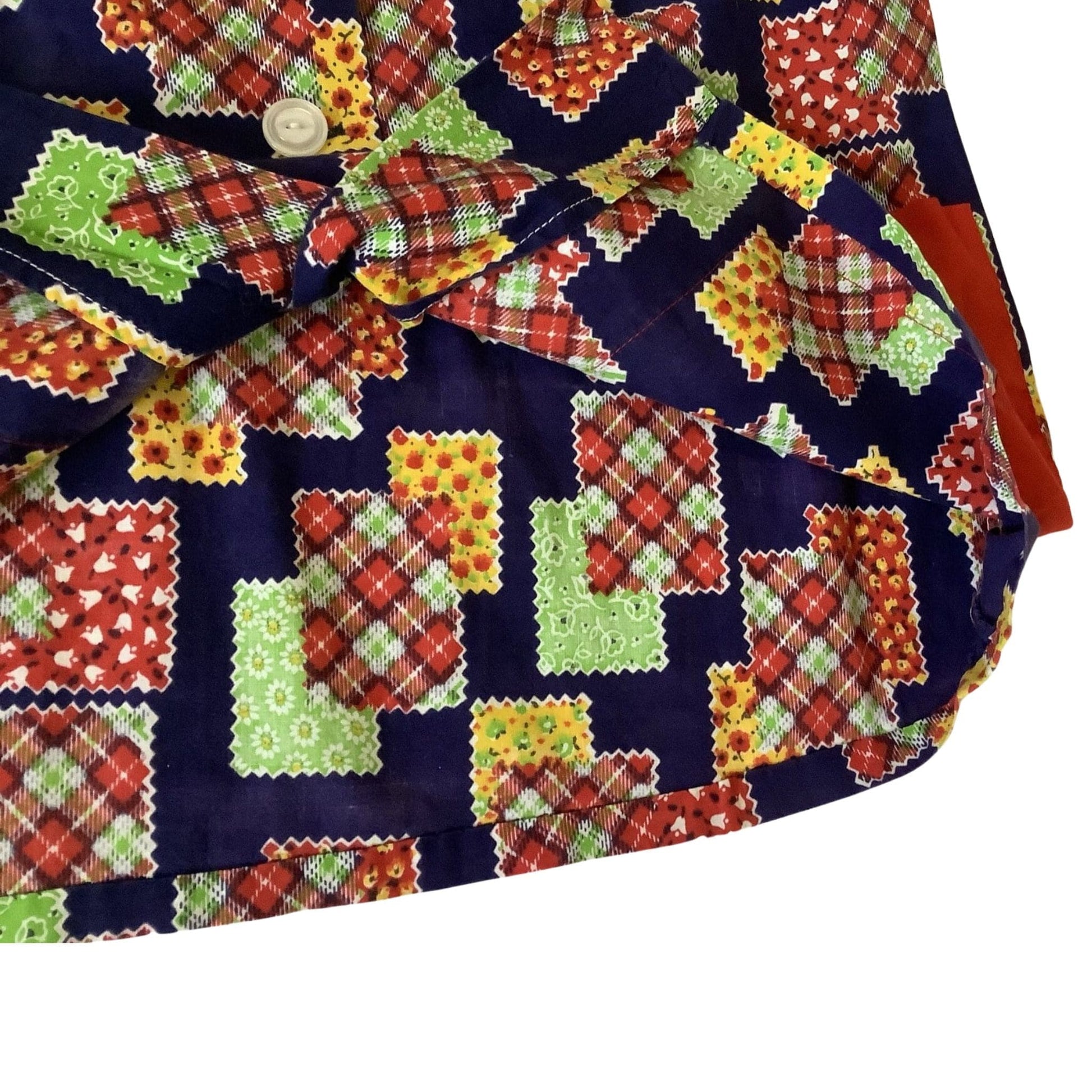 1930s Patchwork Blouse Small / Multi / Vintage 1930s