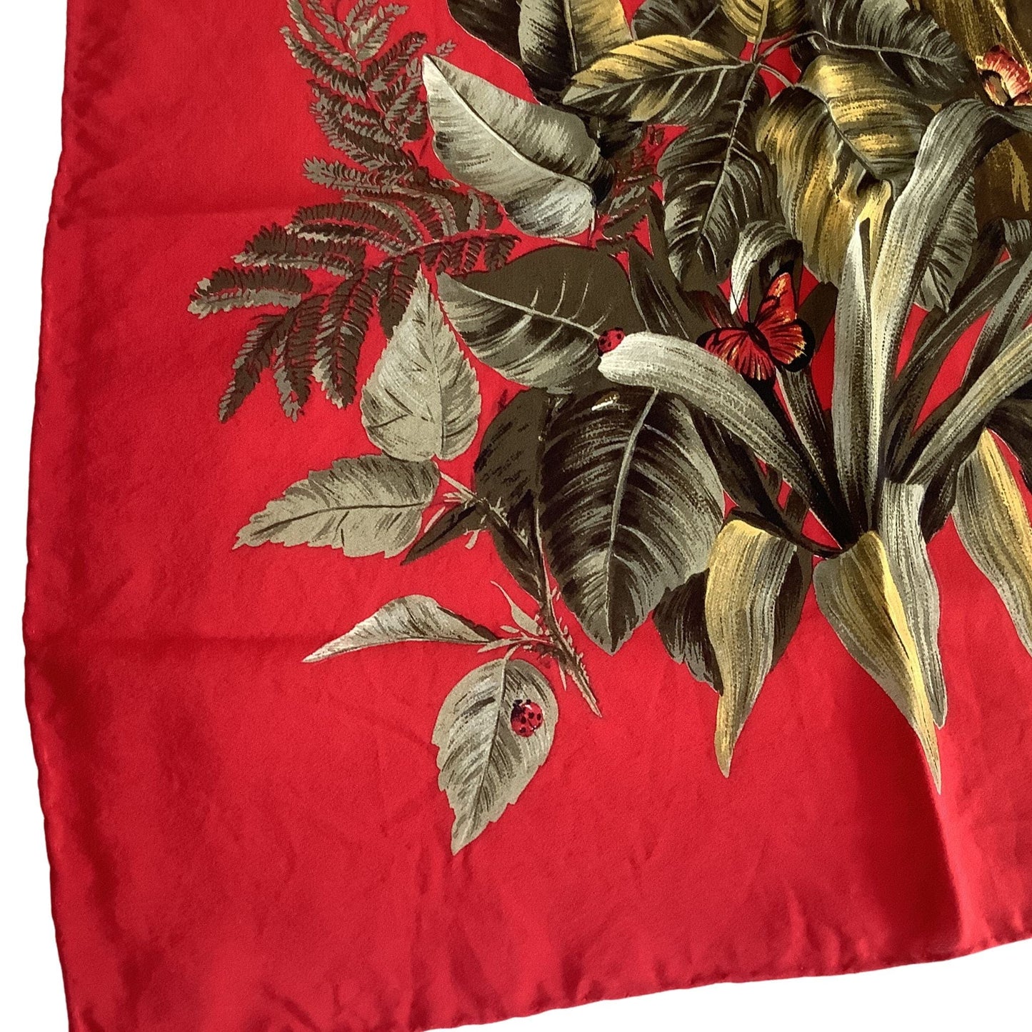 1940s Botanical Silk Scarf