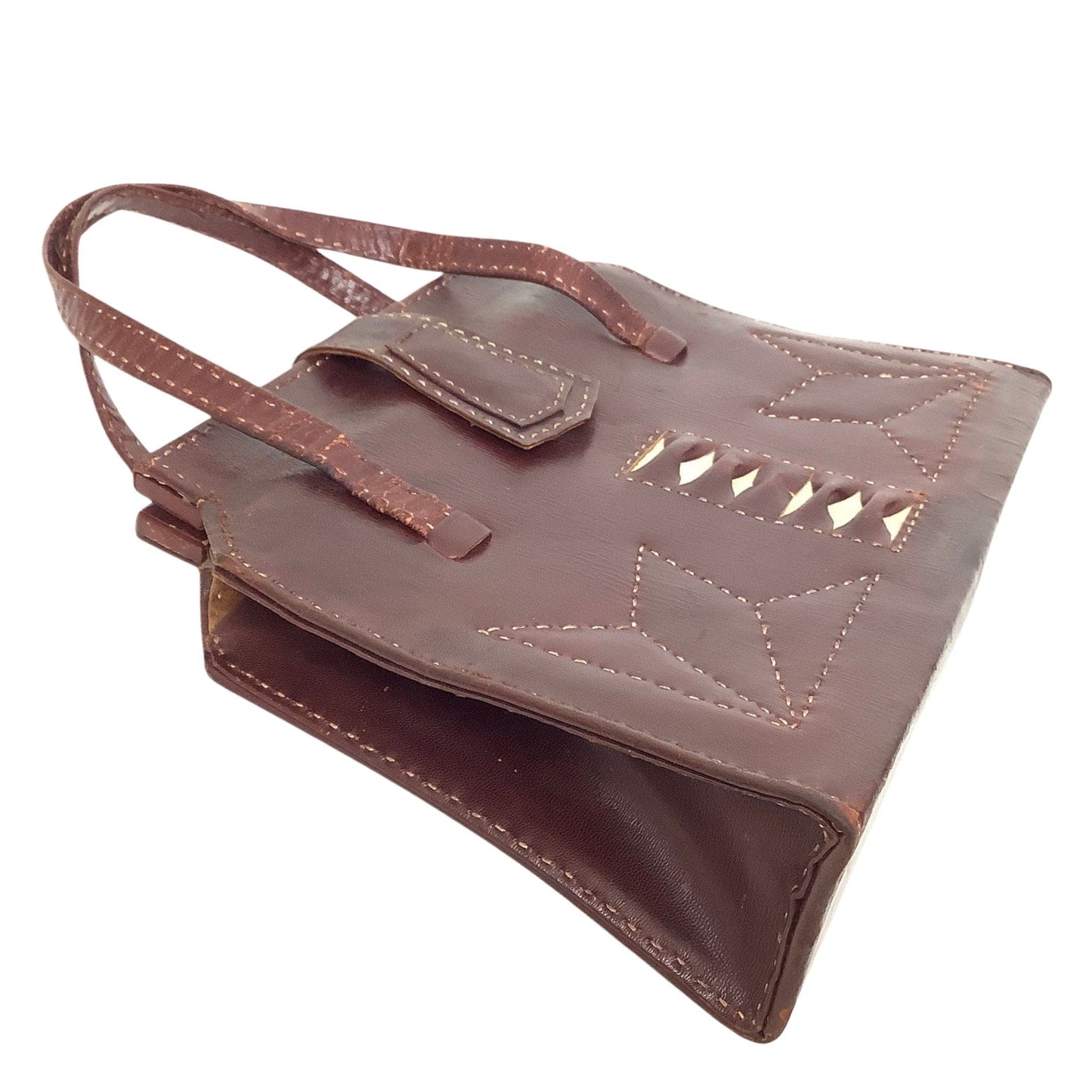 1940s Vintage Handbag Brown / Leather / Vintage 1940s