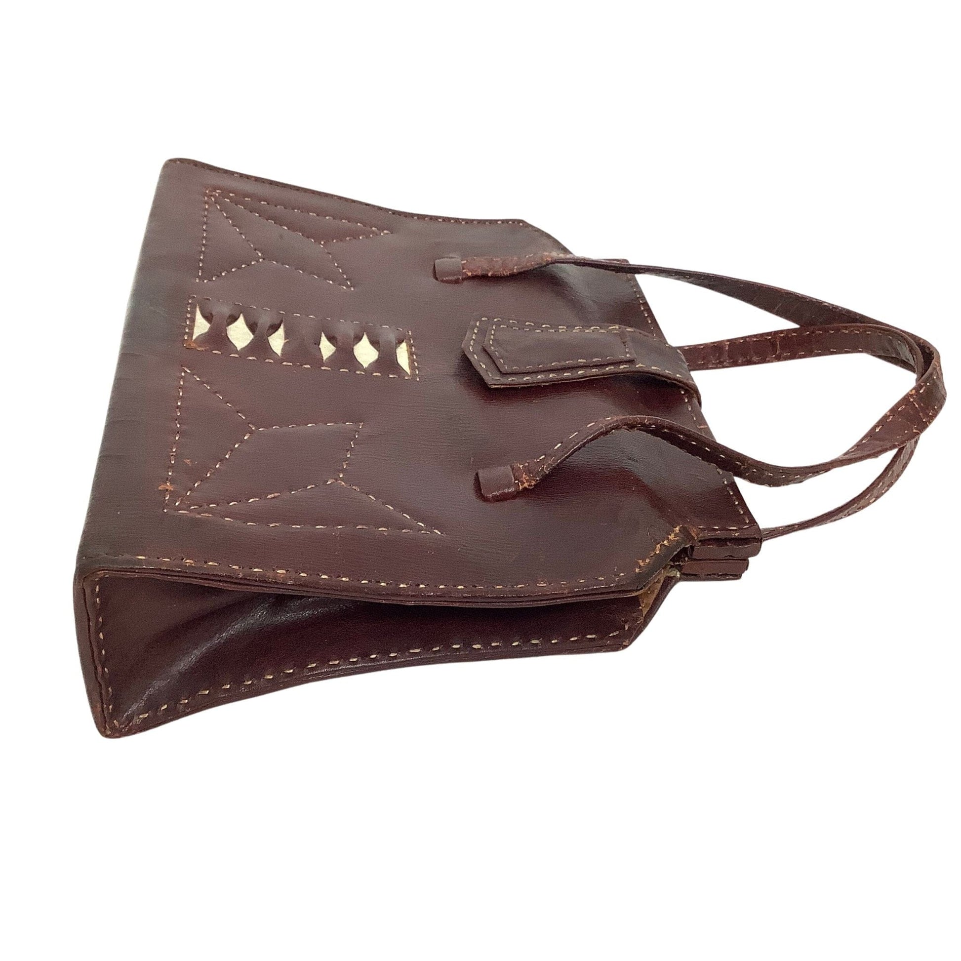 1940s Vintage Handbag Brown / Leather / Vintage 1940s