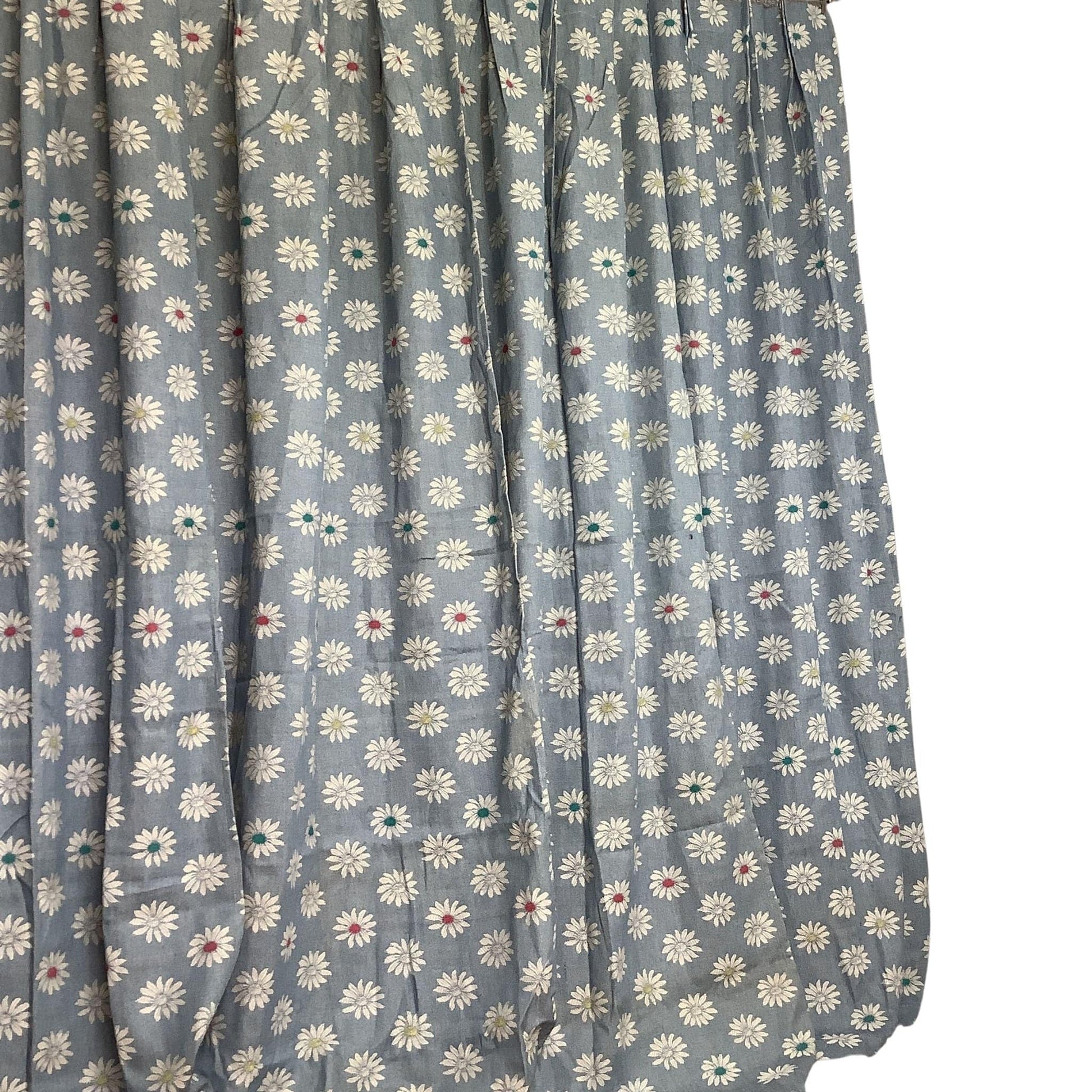 1950s Bates Daisy Curtains Multi / Cotton / Vintage 1950s