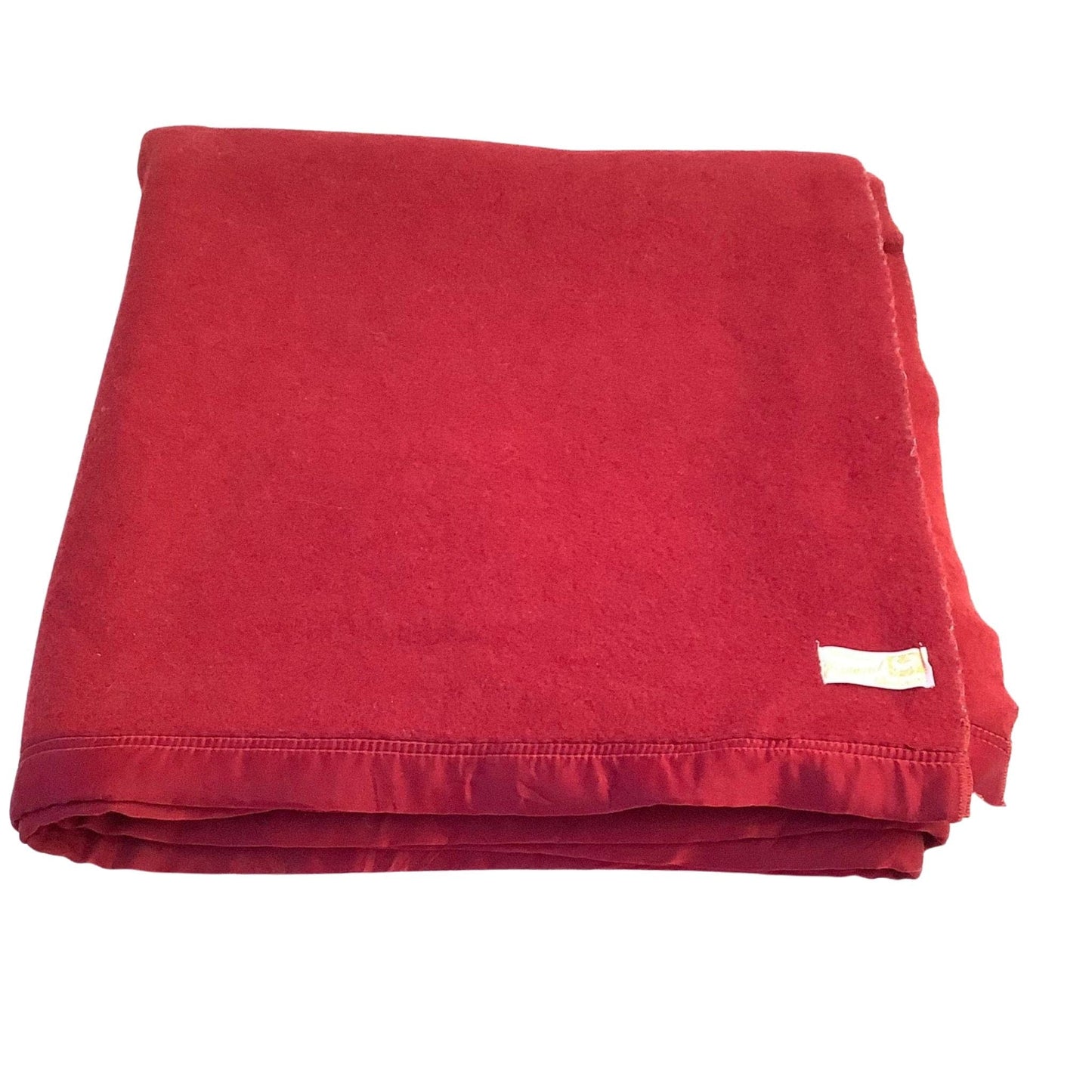 1950s Edmonds Wool Blanket Red / Wool / Vintage 1950s