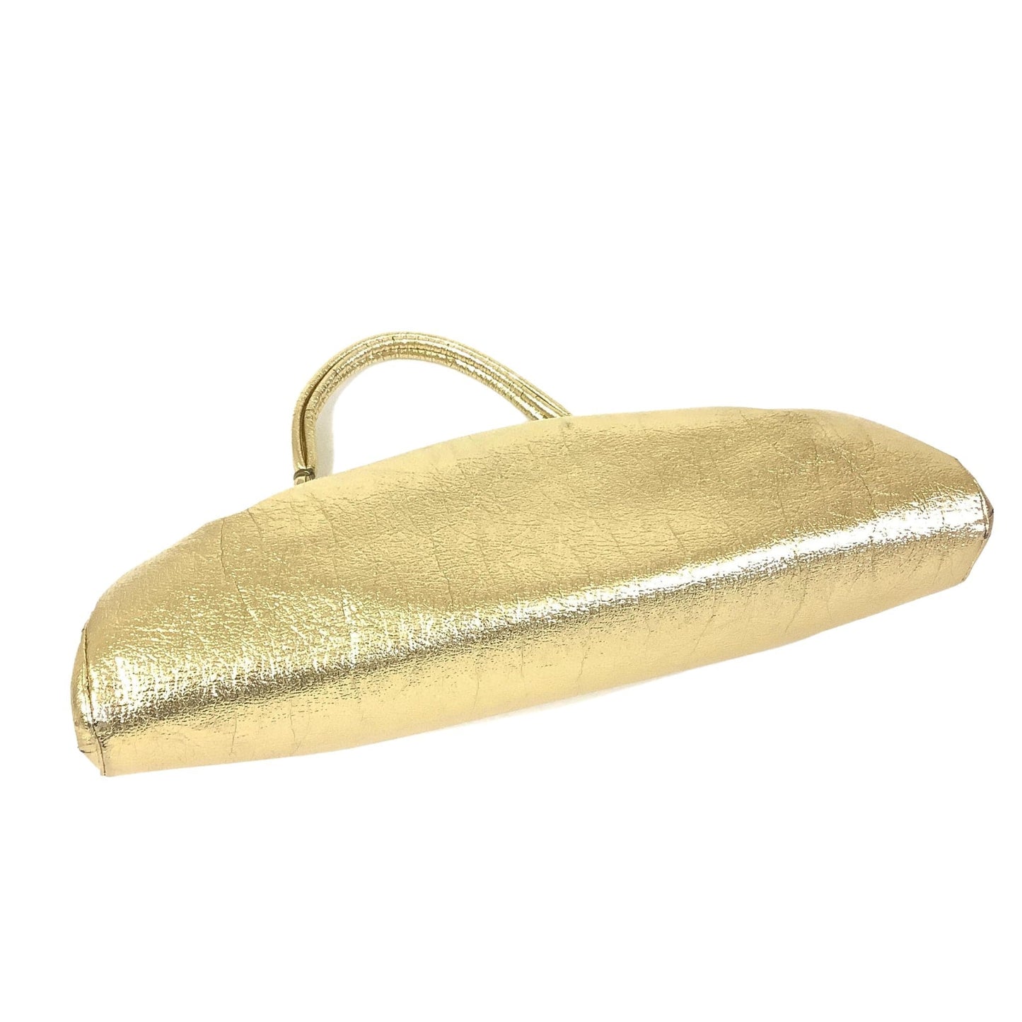 1950s Metallic Gold Handbag Gold / Man Made / Vintage 1950s