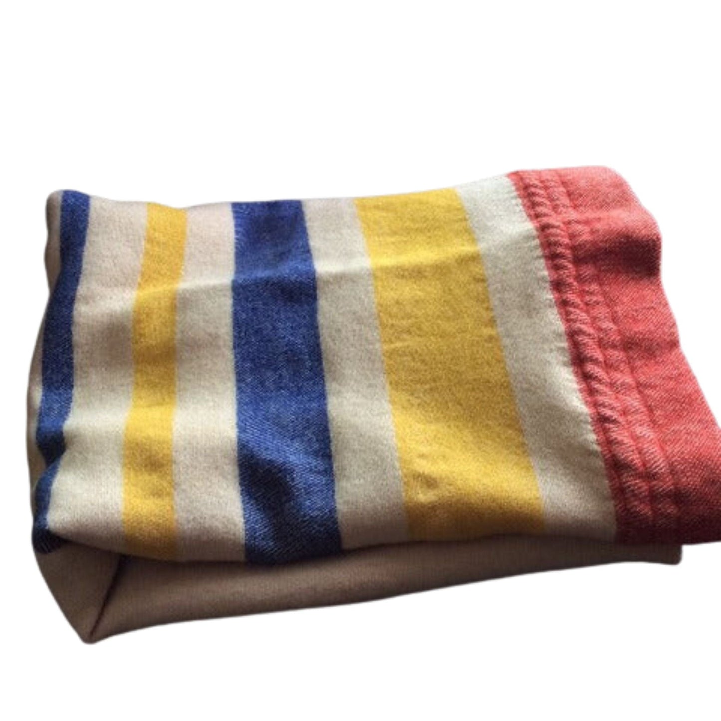 1950s Striped Wool Blanket Multi / Wool / Vintage 1950s