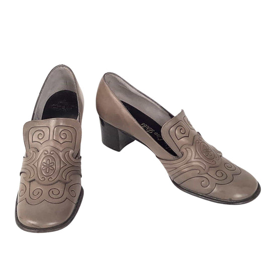 1960s Deliso Debs Loafers 7.5 / Taupe / Vintage 1960s