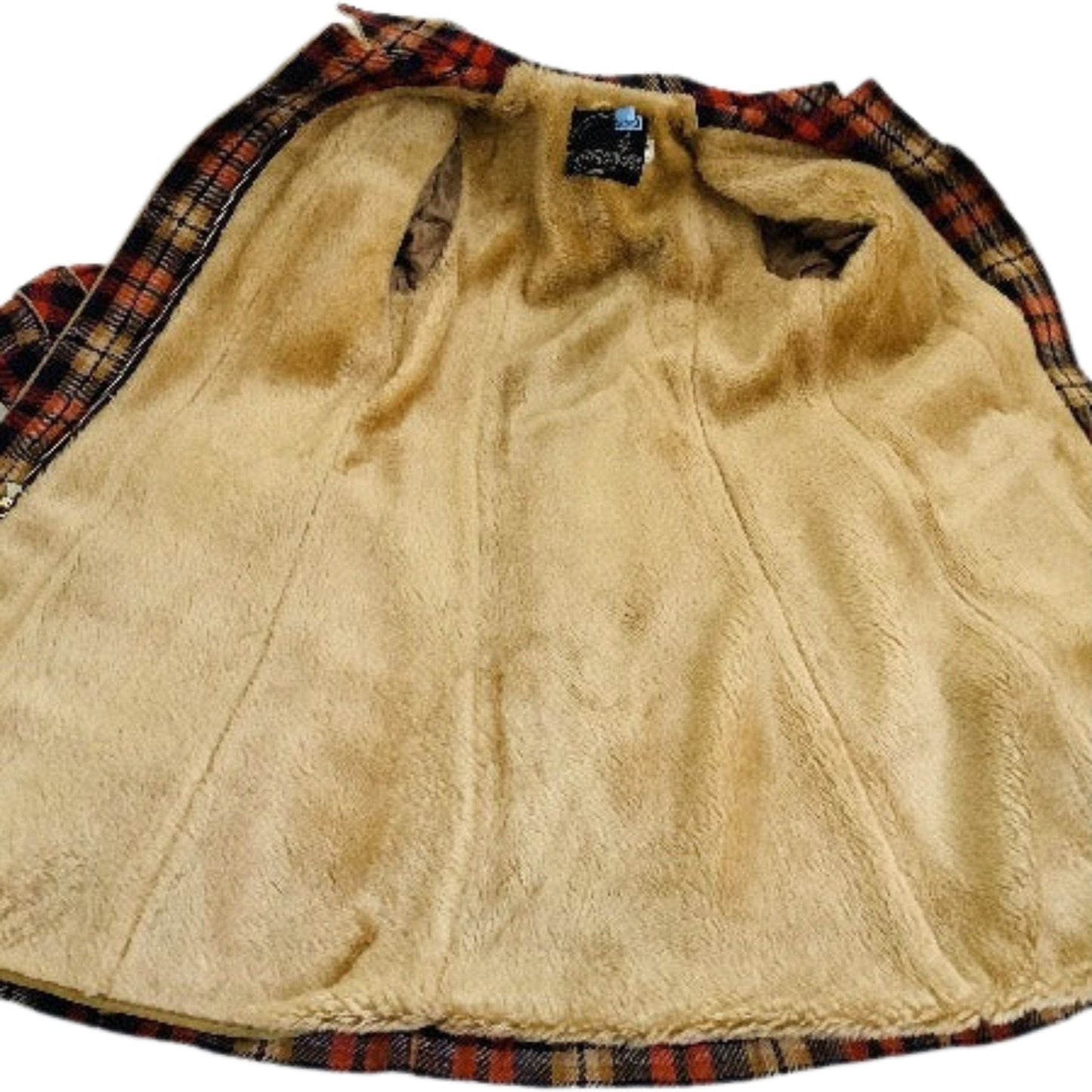 1960s Funky Plaid Wool Coat Extra Small / Multi / Vintage 1950s