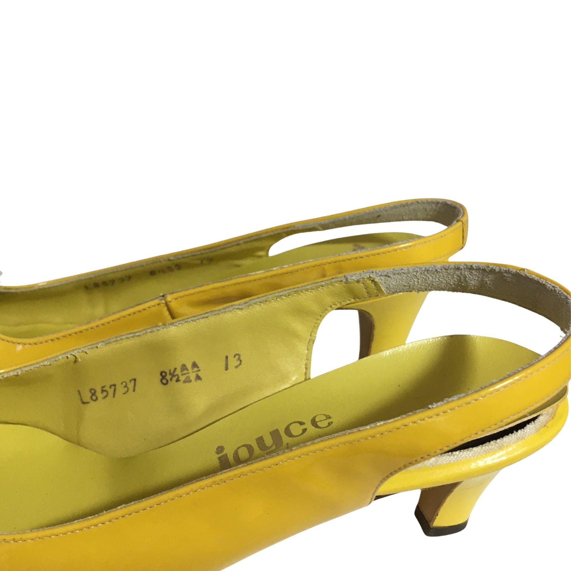 1960s Heels & Bag Set - Yellow Patent Leather