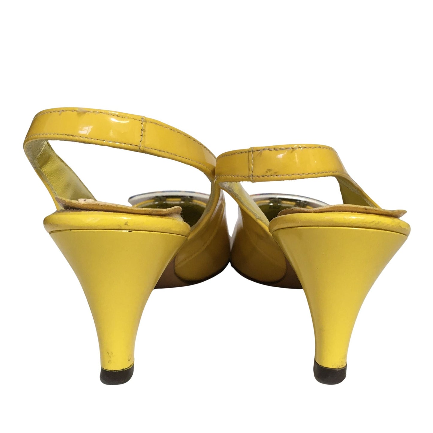 1960s Heels & Bag Set - Yellow Patent Leather