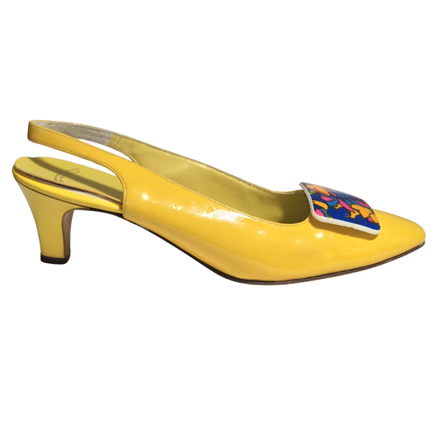 1960s Heels & Bag Set - Yellow Patent Leather