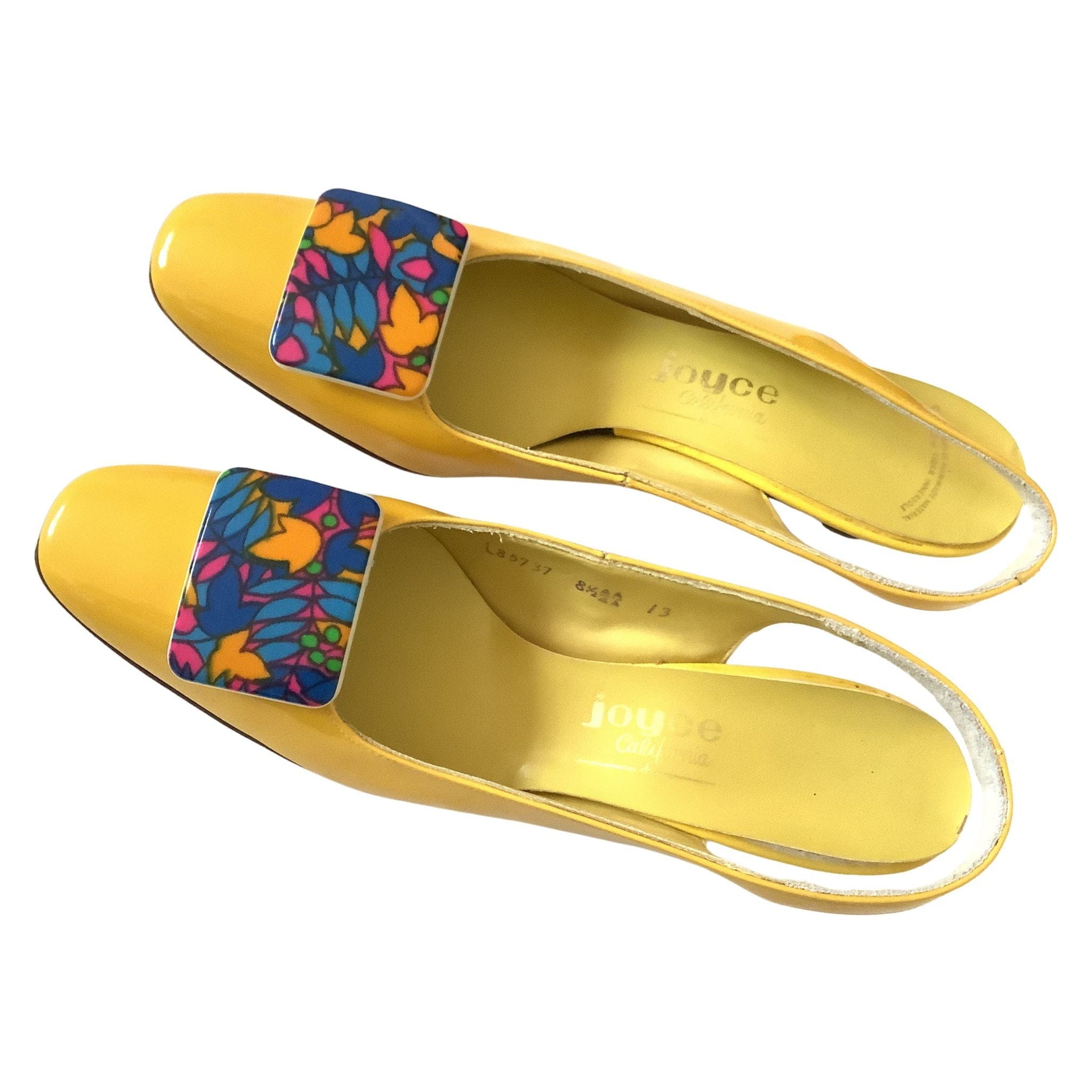 1960s Heels & Bag Set - Yellow Patent Leather