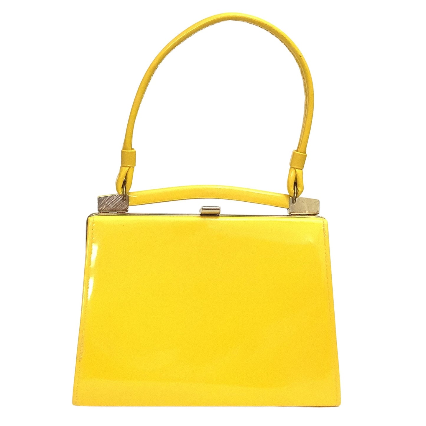 1960s Heels & Bag Set - Yellow Patent Leather