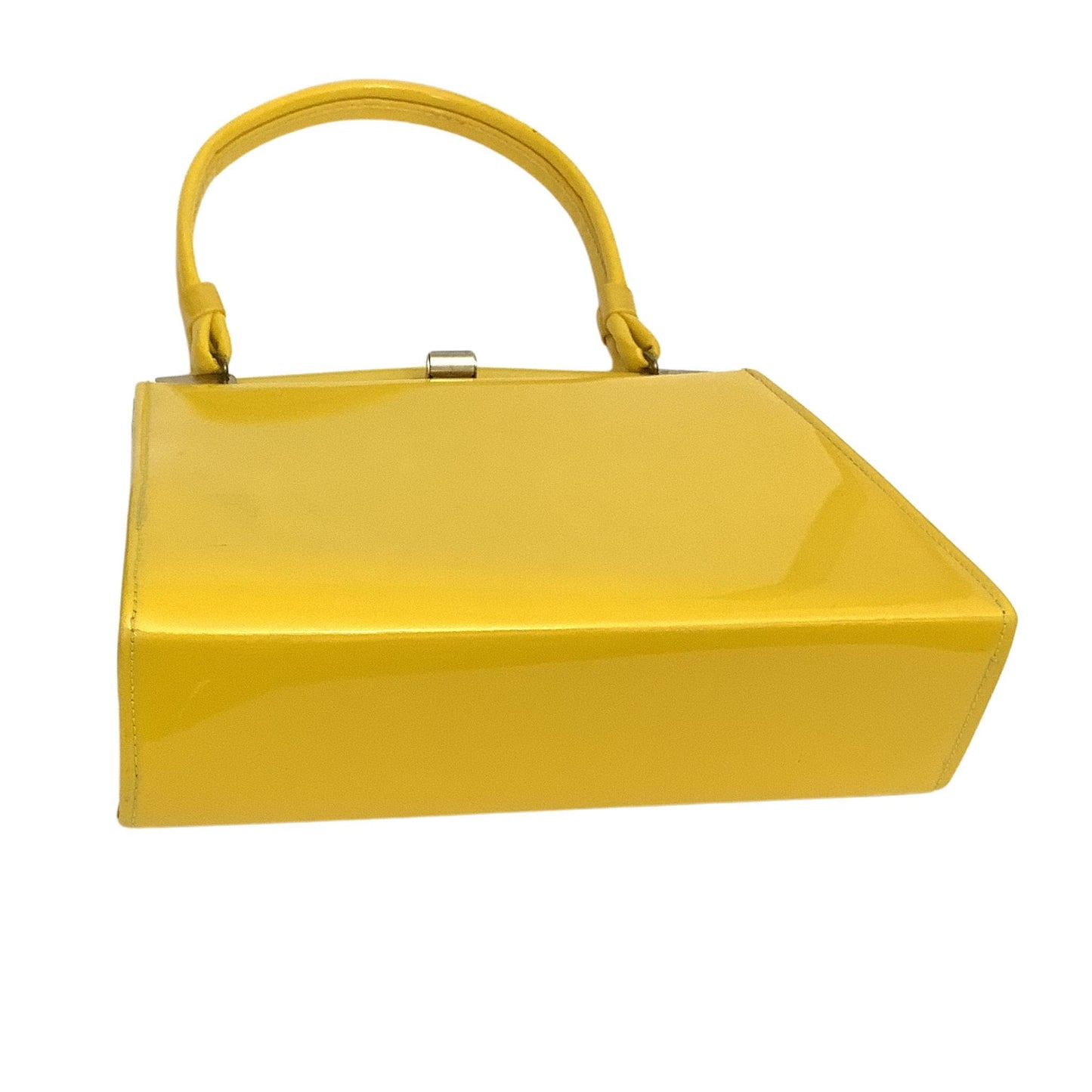 1960s Heels & Bag Set - Yellow Patent Leather