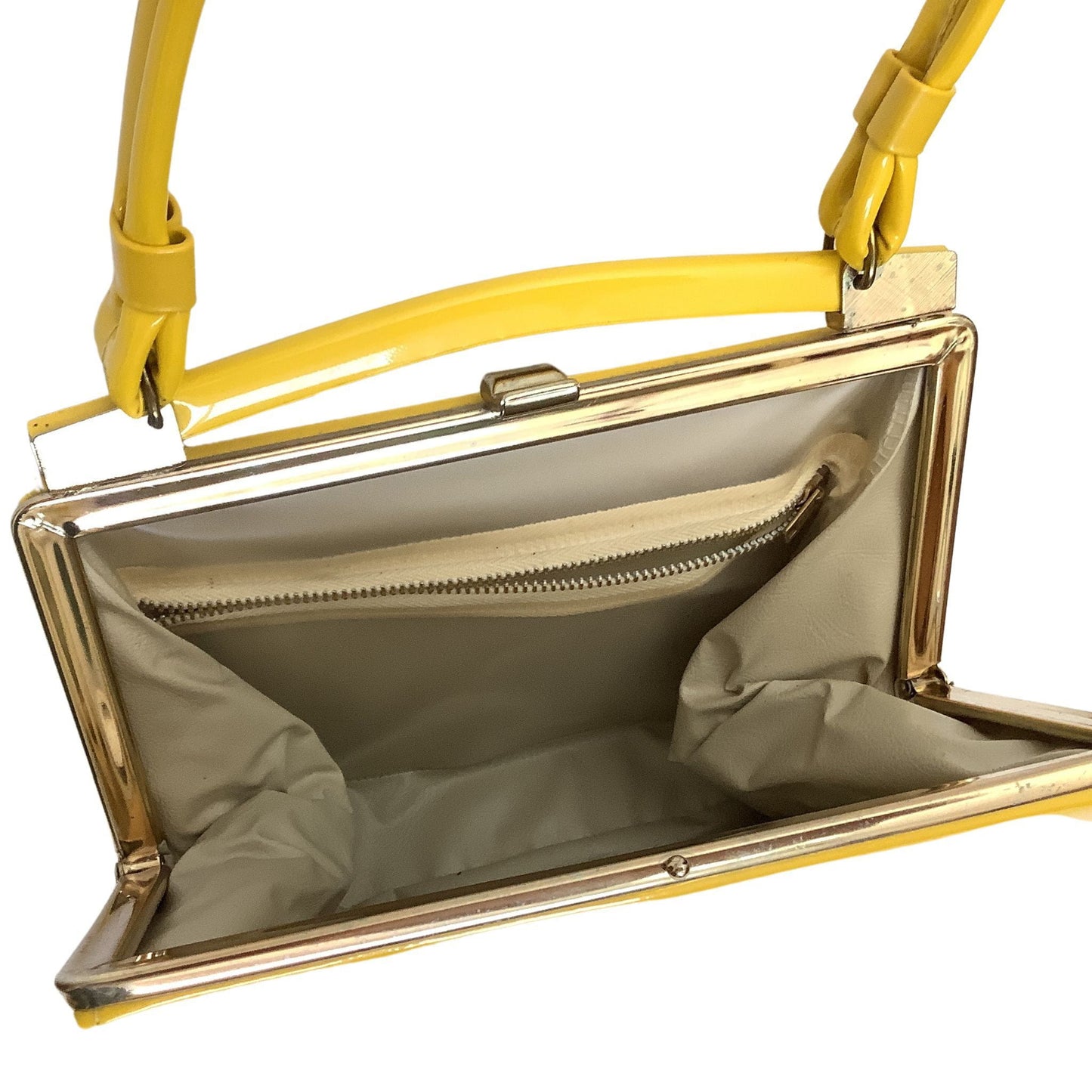 1960s Heels & Bag Set - Yellow Patent Leather