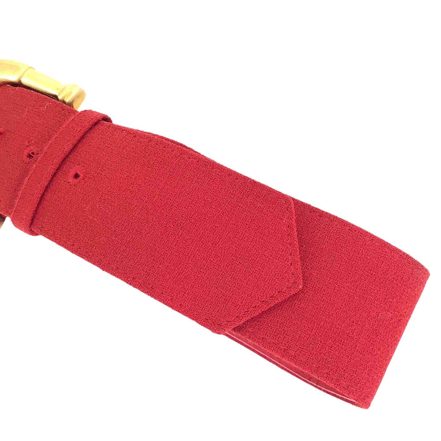 1970s Red Fabric Belt Extra Small / Red / Vintage 1970s