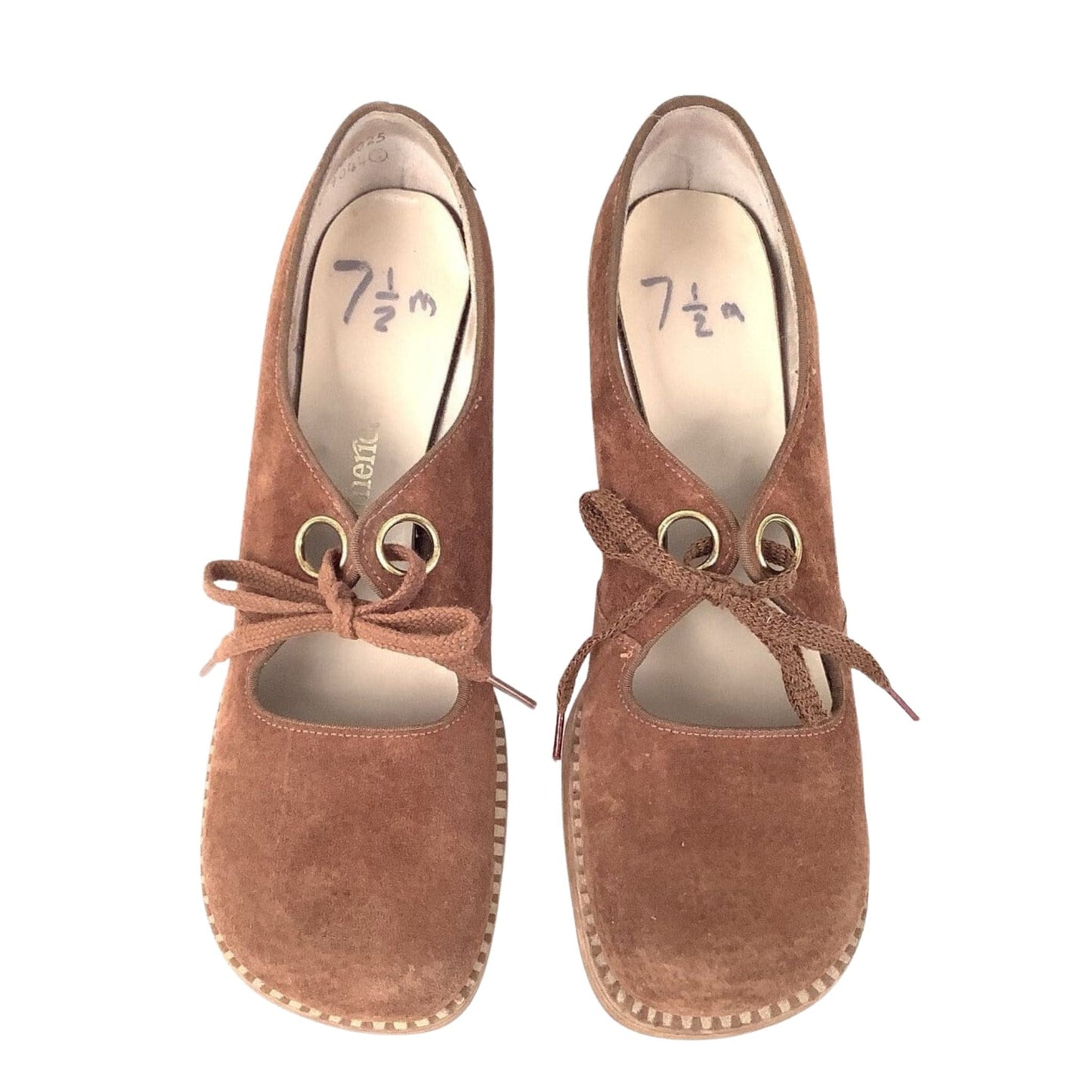 1970s Schoolgirl Style Shoes 7.5 / Brown / Vintage 1970s
