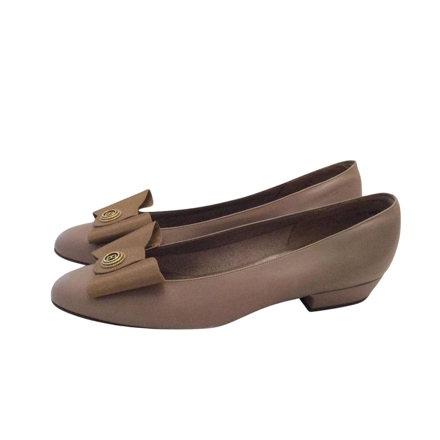 1990s Bally Flat Shoes 6.5 / Taupe / Vintage 1990s