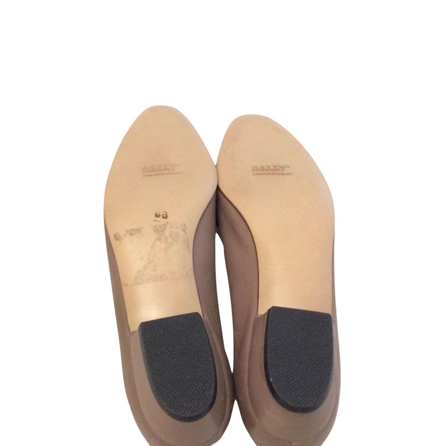 1990s Bally Flat Shoes 6.5 / Taupe / Vintage 1990s