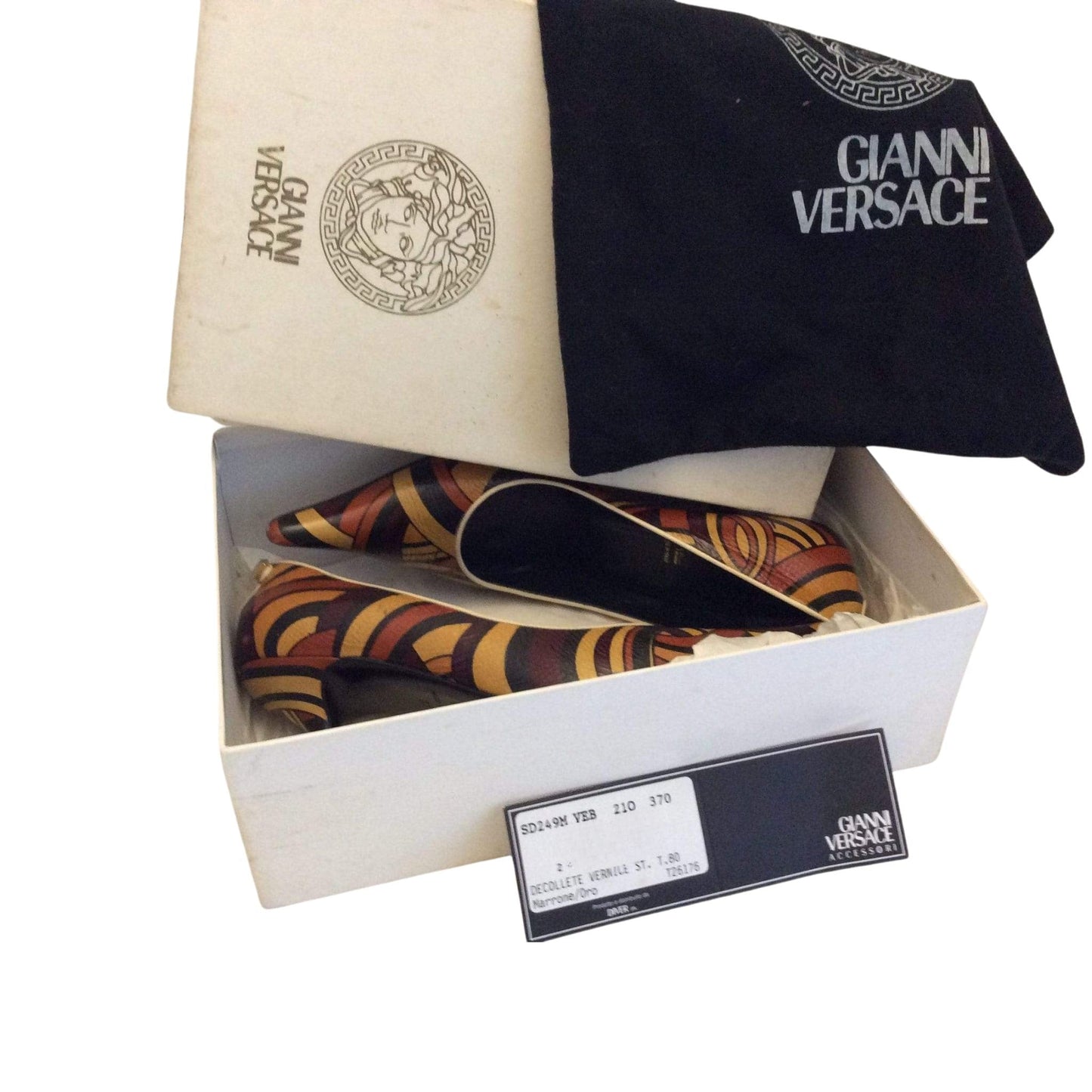 1990s Gianni Versace Heels 7 / Multi / Vintage 1990s