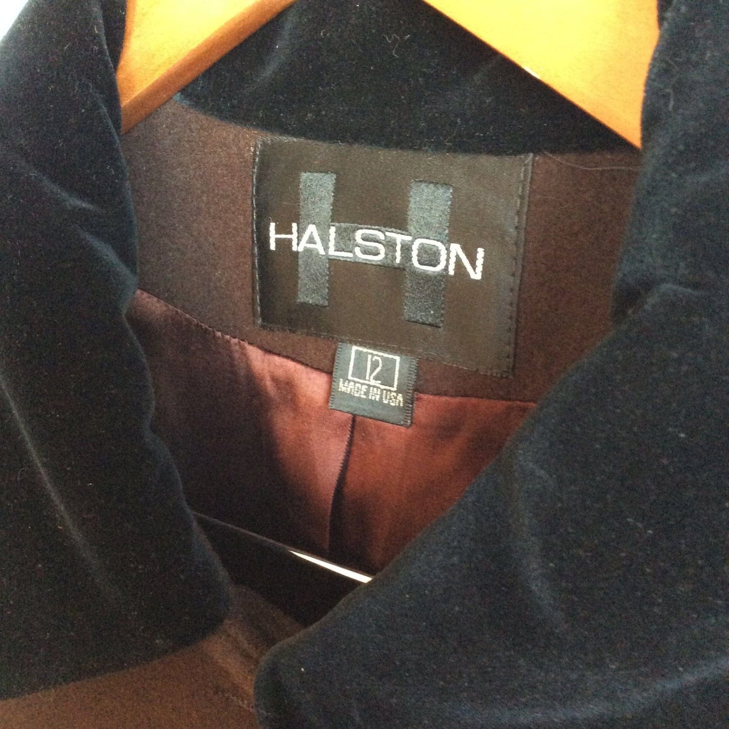 1990s Halston Wool Coat Medium / Brown / Vintage 1990s