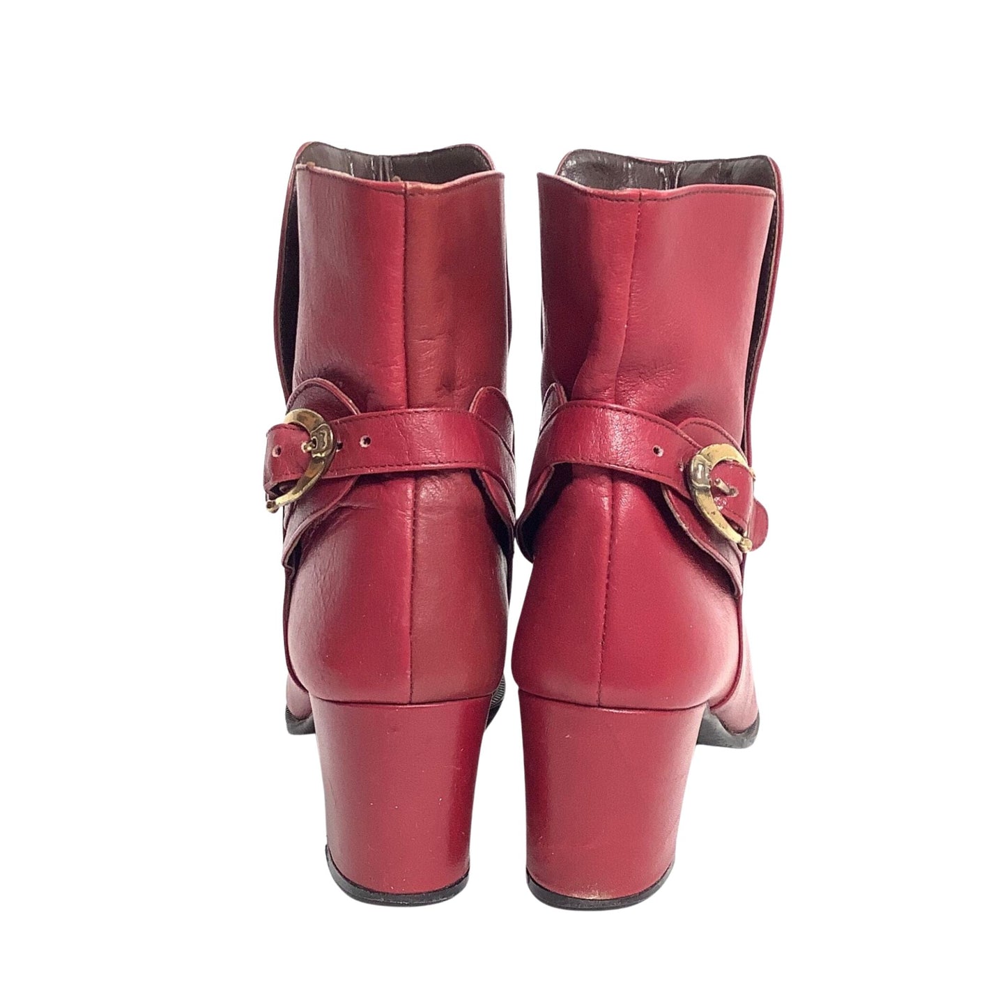 Etienne Aigner Buckle Ankle Boots 1990s