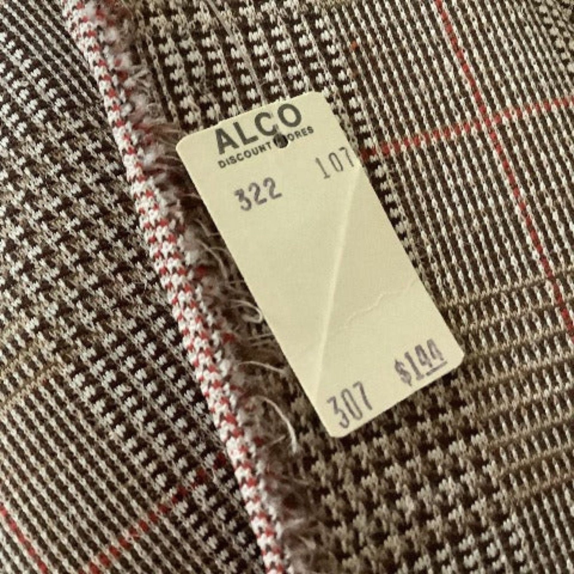 '70s Tweed Fabric Yardage Multi / Polyester / Vintage 1970s