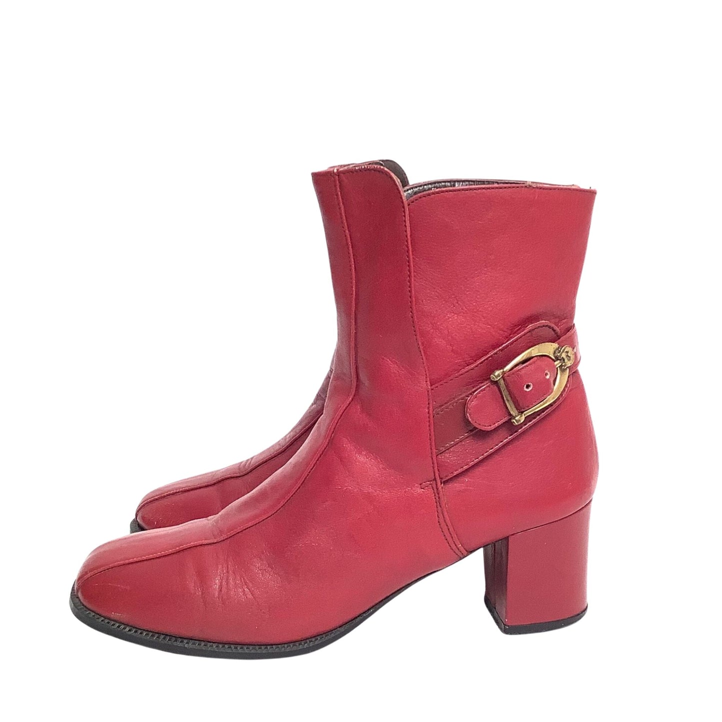 Etienne Aigner Buckle Ankle Boots 1990s
